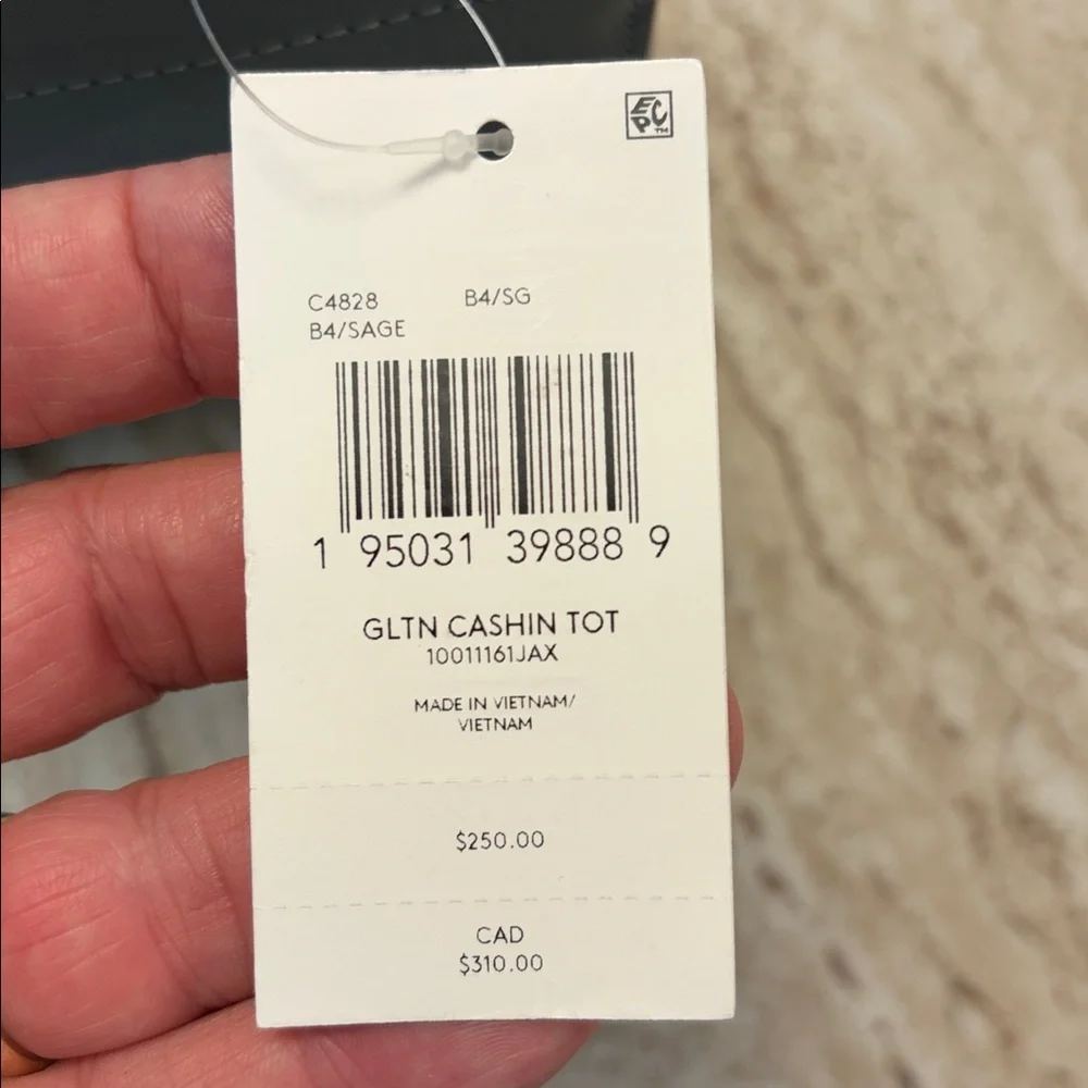 Coach Glove Tanned Mini Cashin Tote/Crossbody Bag in Beautiful Sage Leather - Picture 7 of 11